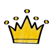 Home sketch style crown black outline